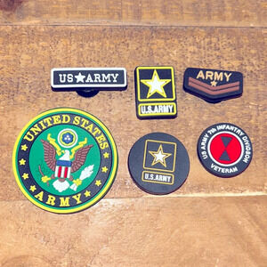 Lot of 6 US Army Croc Charms